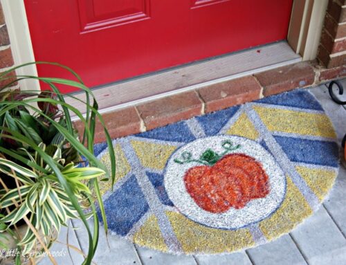 DIY Painted Pumpkin Doormat
